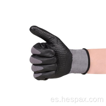 Hespax Breatable 15 g de guantes de nitrilo de microfoam desgaste punteado